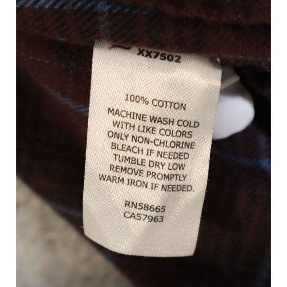 Mens Public Opinion Medium Red & Blue Plaid Button-Down Cotton Shirt - Picture 4 of 10